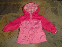 Children's Two Tone Pink Fleece Lined Hooded Jacket, 12 Months,Girl's