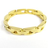 Wunderchönes goldfarbenes Damen Edelstahl Armband Armkette
