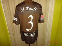 FC St.Pauli DoYou Football Matchworn Trikot 08/09 "Congstar" + Nr.3 Gouiffe Gr.L