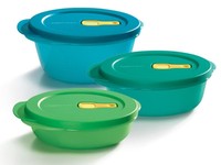 TUPPERWARE 3er Set Mikrowellengeschirr Micro Crystal Wave 800ml 600ml 400ml