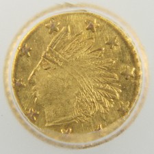 1853 California Gold Token (Ms64 Pl) - Round Indian