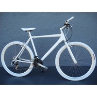 28" Zoll Crossbike Alu Herren Fahrrad MTB Shimano 21 Gang weiss