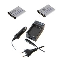 2x Akku + Ladegerät für Nikon Coolpix S3000, S4000  (EN-EL10)