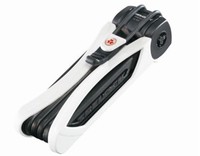 TRELOCK FS 300 Trigo Faltschloss FS300/85 Fahrradschloss mit Halter weiß