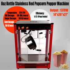 Commercial 8oz Popper Popcorn Machine Maker Red Bar Table Top Cinema Party Store