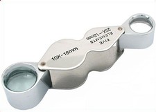 Dual Power (10X & 20X) Chrome Jewelers Loupe