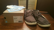 AWESOME TOMS BOTAS ASH CANVAS SIZE YOUTH 4.5 NEW IN BOX