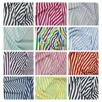 100% Baumwolle Popeline Kleid Stoff Material - Streifen -15 Farben -
