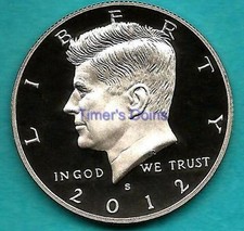 2012 S Silver Proof Kennedy Half Dollar- Gem Proof Deep Cameo