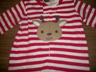 NWT New Carters Christmas Sleeper Reindeer Santa Cute Unisex 3-6 Months