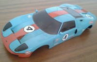 Karosserie 1:24 Ford GT 40 Gulf für Mini-Z oder Slot