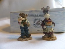 Boyds Bears Town Village Bailey's Cozy Cottage Style 19502-1 Set of 2
