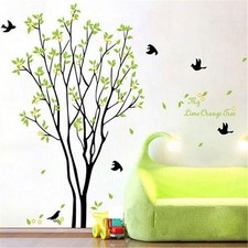 tree bird removable vinyl quote wall sticker decal mural diy art home room decor