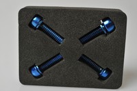 Reverse Befestigungsschrauben für Adapter M6x18 mm blau Scheibenbremse Schrauben