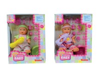 Mini New Born Baby Puppe mit Zubehör mit Topf / Flasche / Trink-und Nässfunktion