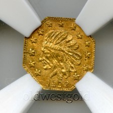 1902 Alaska 1/4 Pinch / Hart's Coins of the West / Ngc Ms 65