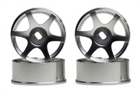Kyosho Mini-Z Felge 1:24 Alu 6-Stern silber 8,5mm (4) - MDH200S
