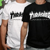 ★  THRASHER MAGAZINE ORIGINAL SKATE T-SHIRT Gr.S/M/L Oldskool trasher ★