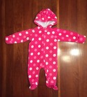 Garanimal Baby Girl 6-9 Months Pink Polka Dot Bunting Snow Suit