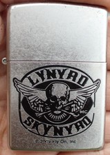 2010 Zippo Lighter Lynyrd Skynyrd Marked on bottom D ZIPPO 10 Collectible used