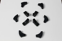 Nordic Walking Pads 5 Paar 10 Gummipuffer für Trekking Stöcke Asphaltpads 