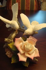 Andrea By Sadek " Doves with a Rose" Rare Figurine
