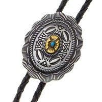 Bolotie Western Tribal, antik silbern, Bolo Tie, Western Krawatte