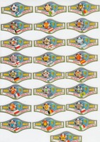 25 Zigarrenbandarolen Weltmeisterschaft 1982 (kompletter Satz)