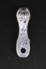 Western Bright Silver Concho Small Pendant/Necklace Adapter With 3/16" Bail Hook