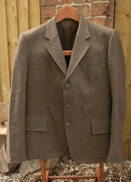 Vintage Hebden Cord Brown Tweed Three Button Shooting Hunting Jacket Blazer 44L
