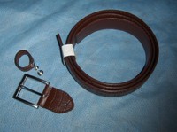 Herren Ledergürtel Modisch Braun 125 cm lang