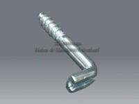 Schraubhaken mit Schlitz 40 - 100 mm verzinkt Winkelhaken Haken Bilderhaken