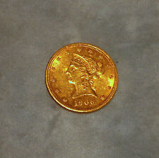 Circa 1906 'D' $10 Gold Liberty American Us Coin 16.6 G - Al1