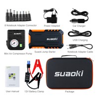 Suaoki G7 PLUS 18000mAh Jump Starter Starthilfe +80PSI Pump Batterie Ladegerät