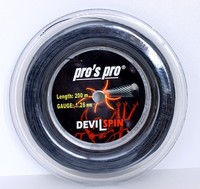 200m (0,16€/lfd. m) Pros Pro DEVILSPIN - schwarz + extremer Spin, Tennissaite