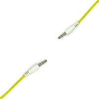 AUX GELB 3,5mm Stereo Audio Klinke Kabel Stecker für iPhone MP3 Auto Handy 1m