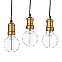 [Lux.Pro] 3x Hängeleuchte Lampenfassung Deckenleuchte Edison Retro Pendelleuchte