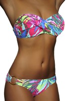 Push Up Twist Bikini Bunt Blumen Badeanzug Top Set Damen Gr. XS S M L 32-42 NEU