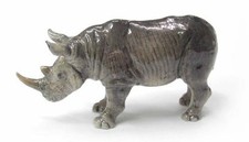 Rhinoceros Rhino Miniature New stands Porcelain Northern Rose R177, New, Free Sh