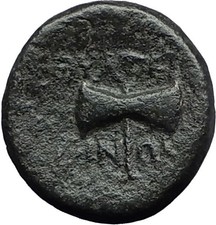 Thyateira Lydia 200BC MAGISTRATE Lesan Apollo WAR AXE Ancietn Greek Coin i59674