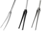 Rennrad Triathlon Aluminium Alu Gabel poliert schwarz Ahead 1 1/8" 622C 28" 700