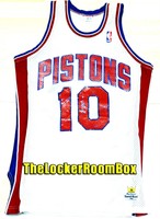 Authentic 1986 Sand Knit Dennis Rodman Detroit Pistons SZ 42 NBA Trikot Jersey 