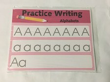 Alphabet Writing Practice Sheet - 26 Laminated Activity Cards - 8.5x11