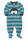 NWT Boys Carter's Bulldog Dog Stripe Fleece 1PC Sleeper Pajamas NEW Free Ship!