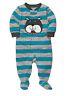 NWT Boys Carter's Bulldog Dog Stripe Fleece 1 PC Sleeper Pajamas 2T 3T 4T NEW 