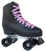 Disco Roller Rollschuhe NEU 43 echt Leder schwarz Disko Roller Disco black