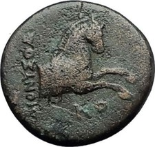 KOLOPHON in IONIA Genuine 360BC Apollo Horse Authentic Ancient Greek Coin i59673