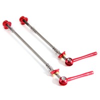 Fahrrad Titanium Schnellspanner Schnellspannachse Spannhebel Sicherheits Set Rot