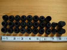 Fishing rod parts assortment, butt caps and foregrip thread hozzles for winding
