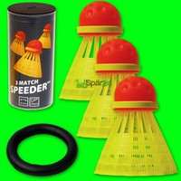 3 Match Speeder® Speedminton® Speed Badminton Federball Federbälle Bälle Set NEU